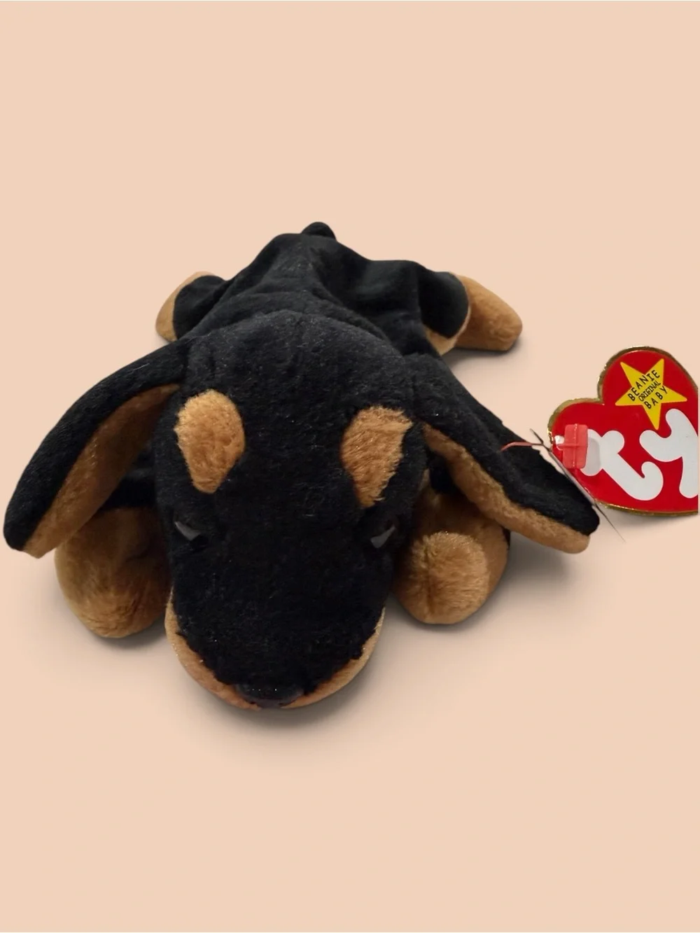 Ty Beanie Baby Doby the Doberman Plush Dog Toy - Soft Collectible